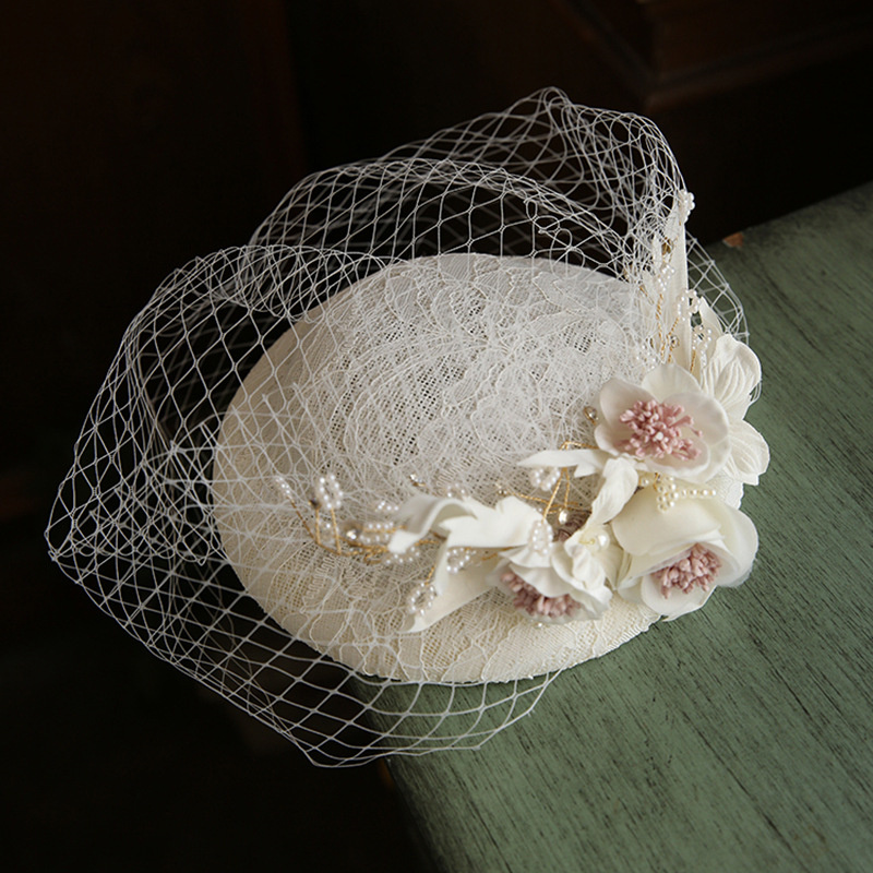 String Of Pearls Plant - Pearls Flower Bridal Hat with Veil