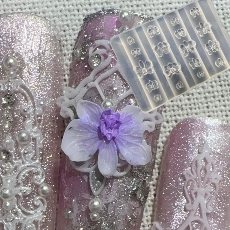 Orchid Phalaenopsis - 3D Phalaenopsis Flower Silicone Nail Mold