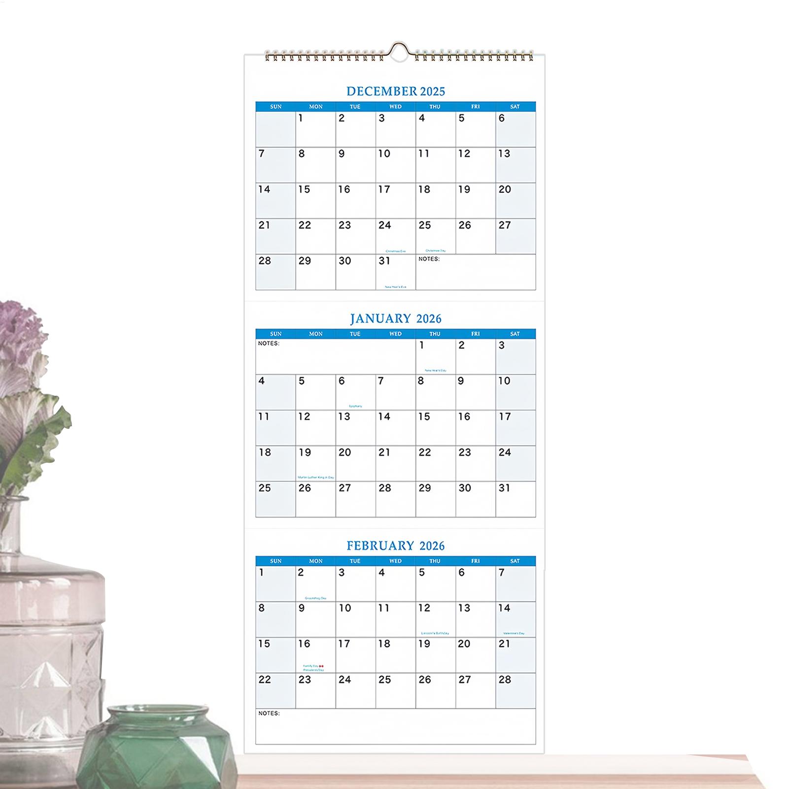 2026 Large Wall Calendar 3 Mon - Planned Parenthood 评论和价格
