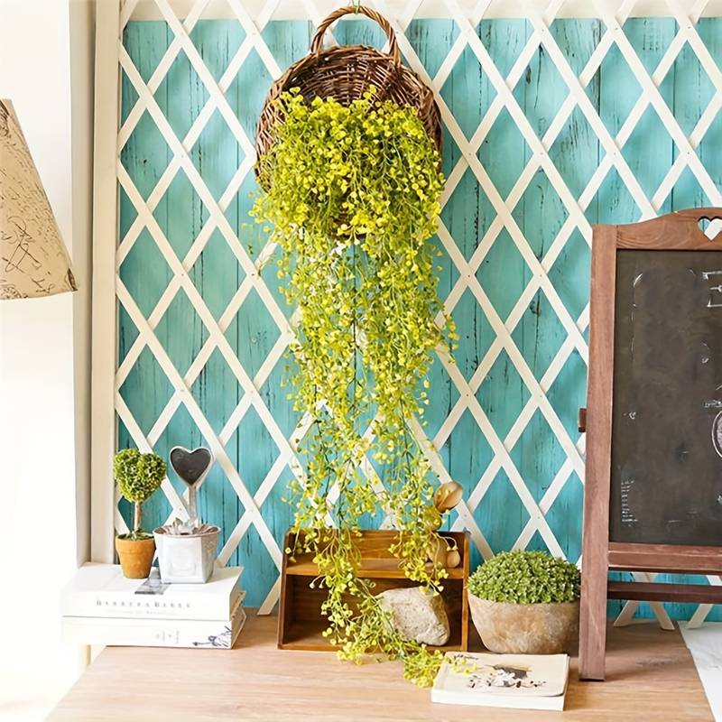 2pcs Artificial Ivy Vine Fake  - String Of Pearls Plant 评论和价格